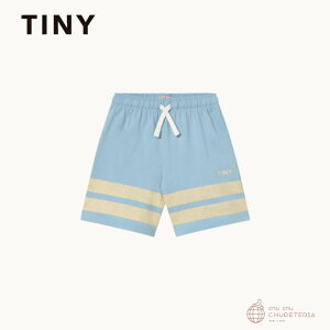yTINY COTTONSzSTRIPES LOGO SHORT dusty blue@/@^Cj[Rbg@^Cj[@25SS@n[tpc@V[gpc