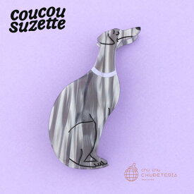 ＼＼3,980円以上送料無料 ／／【Coucou Suzette】Whippet Hair Claw　/　ククシュゼット クク 正規商品 正規 公式 ヘアアクセ ヘッドアクセ ヘアクリップ クリップ バレッタ クロー かんざし 犬 いぬ イヌ ウィペット