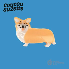 ＼＼3,980円以上送料無料 ／／【Coucou Suzette】Corgi Hair Claw　/　ククシュゼット クク 正規商品 正規 公式 ヘアアクセ ヘッドアクセ ヘアクリップ クリップ バレッタ クロー かんざし 犬 いぬ イヌ コーギー