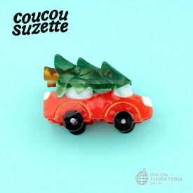 ＼＼3,980円以上送料無料 ／／【Coucou Suzette】Christmas Car Hair Claw　/　ククシュゼット クク 正規商品 正規 公式 ヘアアクセ ヘッドアクセ ヘアクリップ クリップ バレッタ クロー かんざし クリスマス 車