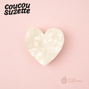 yCoucou SuzettezWhite Heart Mini Hair Claw@/@NNV[bg NN Ki K  wAANZ wbhANZ wANbv Nbv ob^ N[ 񂴂 zCgn[g n[g