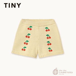 �yTINYCOTTONS�z[Drop 1] MINI CHERRIES KNITTED SHORTS dusty yellow (26SS)