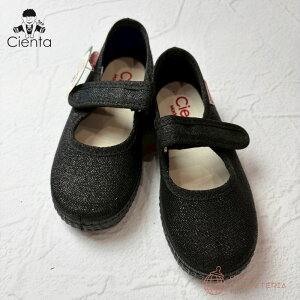 �yCIENTA�zVelcro Shoes - 56113 Negro glitter/ �V�G���^ �C �L�b�Y�x���N���V���[�Y ���� ���� ���w �q�ǂ��C �t�H�[�}���C �I�P�[�W���� �O���b�^�[
