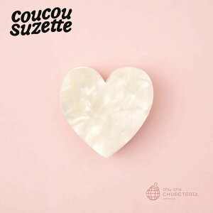 ���� 3,980�~�ȏ㑗������ //�yCoucou Suzette�zWhite Heart Mini Hair Claw / �w�b�h�A�N�Z �w�A�N���b�v �N���b�v �o���b�^ �N���[ ���񂴂� �N���[ �w�A�N���[ ���K�㗝�X �n�[�g �z���C�g �M�t�g �v���[