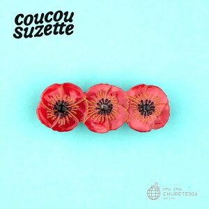 �yCoucou Suzette�zPoppy Hair Clip /�w�b�h�A�N�Z �w�A�N���b�v �N���b�v �o���b�^ �N���[ ���񂴂� �N���[ �w�A�N���[ �M�t�g �v���[���g ���K�㗝�X �� �N�N �N�N�V���[�b�g�@�|�s�[ �ԁ@�� �͂�