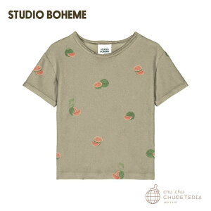�ySTUDIO BOHEME�zTSHIRT ESSENTIAL (TERRY) - GOLDEN GREEN / WATERMELON / �{�w�� 26SS �C�O�q���� �q���� ���ǂ��� �x�r�[ �L�b�Y 80 90 100 110 �o�Y�j�� �g�b�v�X ���� �X�E�F�b�g