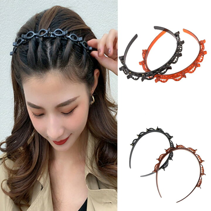 楽天市場 カチューシャ クリップ付 編み込み風 ツイスター ヘアアクセサリー レディース メンズ ヘアアクセ 髪留め まとめ髪 かわいい ユニセックス ちゅらネット にふぇーでーびる