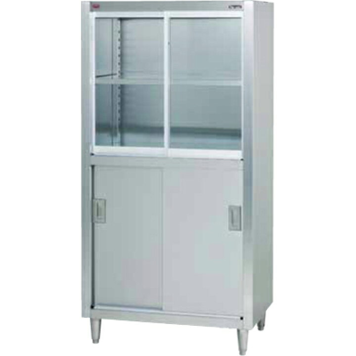 OUTLET SALE BDS-157G マルゼン 食器棚 食器戸棚 上段ガラス戸 下段ステンレス戸 送料無料