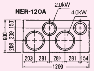 【楽天市場】NER-120A ニチワ電機 電気レンジ シーズヒーター式