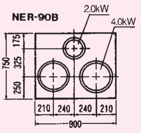 楽天市場】NER-90B ニチワ電機 電気レンジ シーズヒーター式 : 厨房