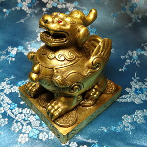 ヒキュウの置物 大(高さ10cm)雄 銅製