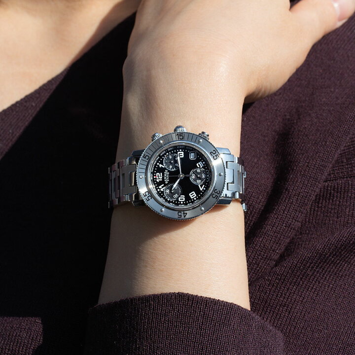 エルメス クリッパー ダイバー クロノグラフ レディース CL2.310 程度  