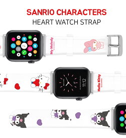 Sanrio サンリオ APPLE WATCH STRAP ストラップ アップルウォッチ 全機種 対応 ベルト バンド キャラクター グッズ コラボ プレゼント 公式 新作 キャラクター イヤホン ハローキティ マイメロディ クロミ ポチャッコ シナモロール ポムポムプリン ワイヤレス アクセサリー