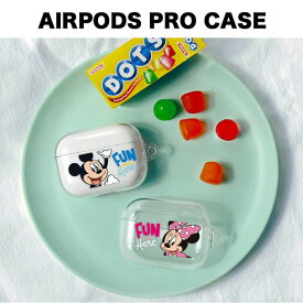 AIRPODSPROCASE エアポッズプロ Disney ディズニー イヤホン ワイヤレス スマホアクセサリー カラビナ ハード 透明ケース キャラクター ストア グッズ アニメ