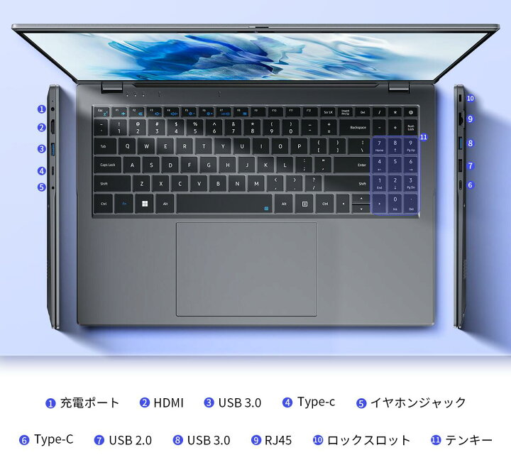 楽天市場】【時間限定、8％オフ】ノートパソコン intel n100 テンキー 