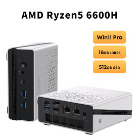 【最大9倍P還元+2000クーポン】CHUWI UBox ミニPC デスクトップパソコン AMD Ryzen5 ゲーミングPC 超小型 デスクトップ PC（6コア/12スレッド/4.5GHz）windows11 Pro ミニパソコン 16GB+512GB(最大64GB+2TB) 3画面出力 4K＠144Hz 有線LAN HDMI ミニパソコン コスパ最強