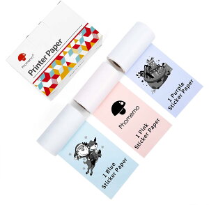 �y����N�[�|���ő�10���I�t�zPhomemo T02 / M02 / M02S / M02 PRO / M03/ M04AS�p�� �������M���[���� �p�[�v��/�s���N/�u���[ 3�� ���[���y�[�p�[ �e�[�v �|�[�^�u��Bluetooth�|�P�b�g���o�C���v�����^�[�p