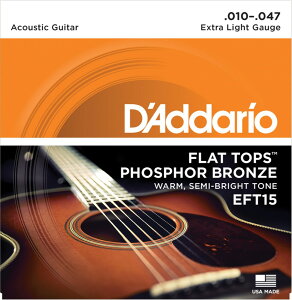 __I D'Addario EFT15 Flat Top Phosphor Bronze Wound Extra Light AR[XeBbNM^[