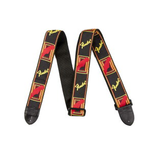 tF_[ Fender 2" Monogrammed Strap Black/Yellow/Red M^[Xgbv