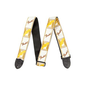 tF_[ Fender 2" Monogrammed Strap White/Brown/Yellow M^[Xgbv