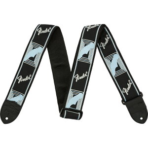 tF_[ Fender 2" Monogrammed Strap Black/Light Grey/Blue M^[Xgbv