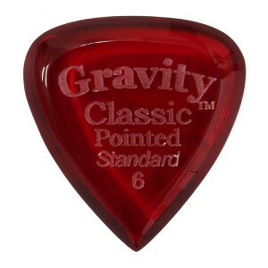 GRAVITY GUITAR PICKS Classic Pointed -Standard- GCPS6P 6.0mm Red M^[sbN