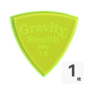 GRAVITY GUITAR PICKS Stealth -Mini- GSSM15P 1.5mm Fluorescent Green M^[sbN