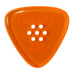 GRAVITY GUITAR PICKS Axis -Standard Multi-Hole- GAXS3PM 3.0mm Orange sbN
