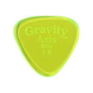 GRAVITY GUITAR PICKS Axis -Mini- GAXM15P 1.5mm Fluorescent Green sbN