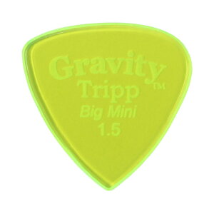 GRAVITY GUITAR PICKS Tripp -Big Mini- GTRB15P 1.5mm Fluorescent Green sbN