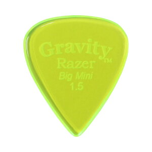 GRAVITY GUITAR PICKS Razer -Big Mini- GRAB15P 1.5mm Fluorescent Green �M�^�[�s�b�N