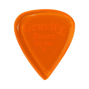 GRAVITY GUITAR PICKS Razer -Big Mini- GRAB3P 3.0mm Orange �M�^�[�s�b�N