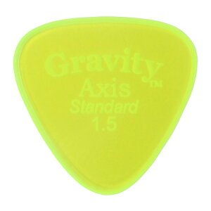 GRAVITY GUITAR PICKS Axis -Standard Master Finish- GAXS15M 1.5mm Fluorescent Green sbN
