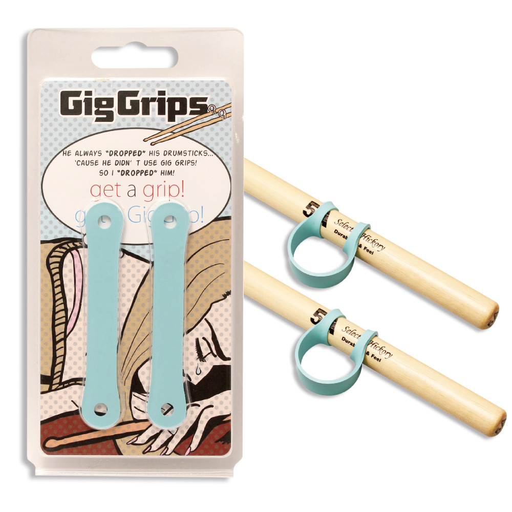 GigGrips Mint Blue スティック用ラバーベルト