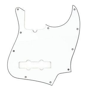 �t�F���_�[ Fender 10-Hole Contemporary Jazz Bass Pickguards �z���C�g �x�[�X�p�s�b�N�K�[�h