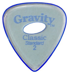 GRAVITY GUITAR PICKS Classic -Standard Elipse Grip Hole- GCLS2PE 2.0mm Blue sbN