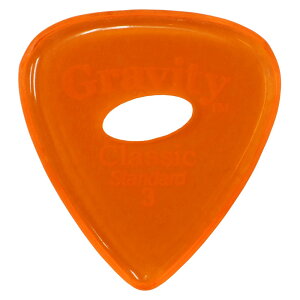 GRAVITY GUITAR PICKS Classic -Standard Elipse Grip Hole- GCLS3PE 3.0mm Orange �s�b�N