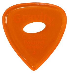 GRAVITY GUITAR PICKS Classic Pointed -Standard Elipse Grip Hole- GCPS3PE 3.0mm Orange �M�^�[�s�b�N