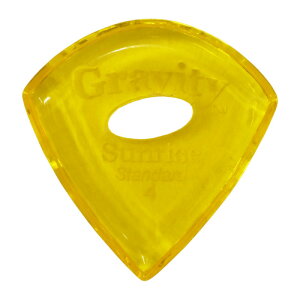 GRAVITY GUITAR PICKS Sunrise -Standard Elipse Grip Hole- GSUS4PE 4.0mm Yellow �M�^�[�s�b�N