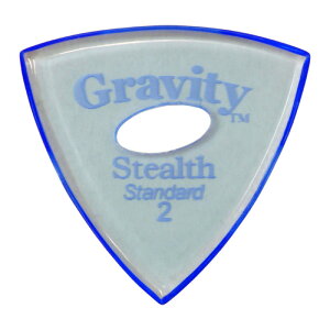 GRAVITY GUITAR PICKS Stealth -Standard Elipse Grip Hole- GSSS2PE 2.0mm Blue sbN