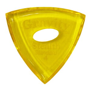 GRAVITY GUITAR PICKS Stealth -Standard Elipse Grip Hole- GSSS4PE 4.0mm Yellow M^[sbN