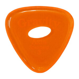 GRAVITY GUITAR PICKS Axis -Standard Elipse Grip Hole- GAXS3PE 3.0mm Orange sbN