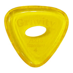 GRAVITY GUITAR PICKS Axis -Standard Elipse Grip Hole- GAXS4PE 4.0mm Yellow M^[sbN