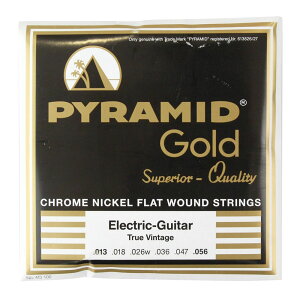 PYRAMID STRINGS EG Gold 013-056 chrome nickel flatwounds on round core tbgEh GLM^[