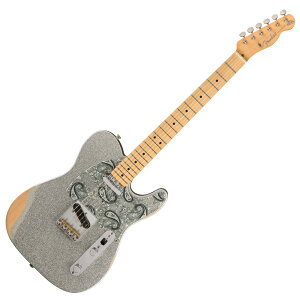 tF_[ Fender Brad Paisley Road Worn Telecaster MN SLV SPKL GLM^[
