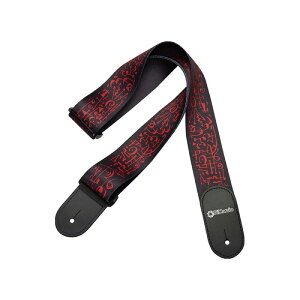fB}WI Dimarzio DD3143 Art Print with Leather Ends Art Strap Black M^[Xgbv