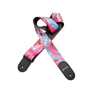 fB}WI Dimarzio DD3144 Universe Print with Leather Ends Blue Cherry Universe M^[Xgbv