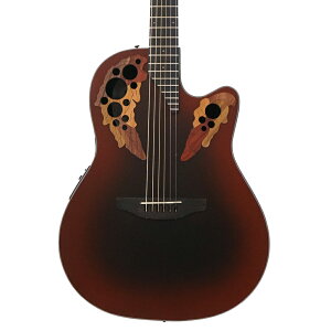 Ix[VM^[ OVATION CE44-RRB-G Celebrity Elite Exotic Mid Depth Reverse Red Burst GAR