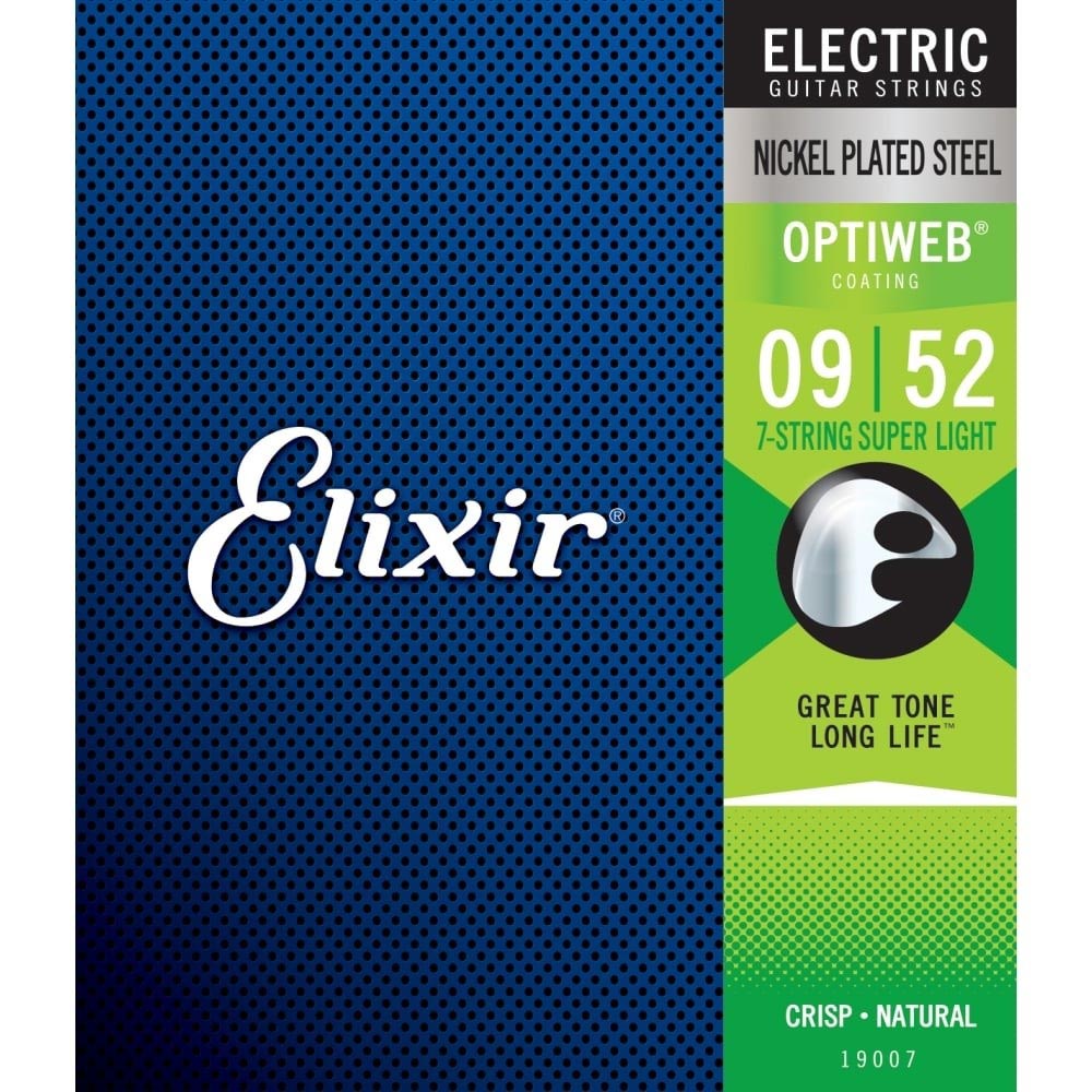 エリクサー ELIXIR 19007 Optiweb 7-String Super Light 09-52 7弦 エレキギター弦