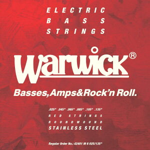 WARWICK 42401 RED stainless steel 6-string Set M 025-135 x[X